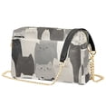 thumbnail image 1 of FORMRS Women Crossbody Purse with Chain Strap Vegan Leather Shoulder Handbag, Gray Cute Cats, 1 of 7