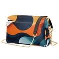 thumbnail image 1 of FORMRS Women Crossbody Purse with Chain Strap Vegan Leather Shoulder Handbag, Green Abstract Wavy, 1 of 7