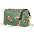 thumbnail image 1 of FORMRS Women Crossbody Purse with Chain Strap Vegan Leather Shoulder Handbag, Green American Footballs, 1 of 7