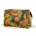 thumbnail image 1 of FORMRS Women Crossbody Purse with Chain Strap Vegan Leather Shoulder Handbag, Green Retro Leaves, 1 of 7