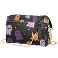 thumbnail image 1 of FORMRS Women Crossbody Purse with Chain Strap Vegan Leather Shoulder Handbag, Halloween Orange Ghosts, 1 of 7