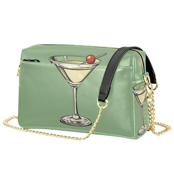 FORMRS Women Crossbody Purse with Chain Strap Vegan Leather Shoulder Handbag, Lemon Juice