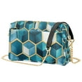 thumbnail image 1 of FORMRS Women Crossbody Purse with Chain Strap Vegan Leather Shoulder Handbag, Light Blue Geometric Pattern, 1 of 7