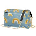 thumbnail image 1 of FORMRS Women Crossbody Purse with Chain Strap Vegan Leather Shoulder Handbag, Light Blue Rainbow, 1 of 7