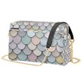 thumbnail image 1 of FORMRS Women Crossbody Purse with Chain Strap Vegan Leather Shoulder Handbag, Light Blue Shimmering Pattern, 1 of 7