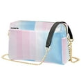 thumbnail image 1 of FORMRS Women Crossbody Purse with Chain Strap Vegan Leather Shoulder Handbag, Light Blue Stripes, 1 of 7