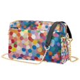 thumbnail image 1 of FORMRS Women Crossbody Purse with Chain Strap Vegan Leather Shoulder Handbag, Light Colorful Circles, 1 of 7