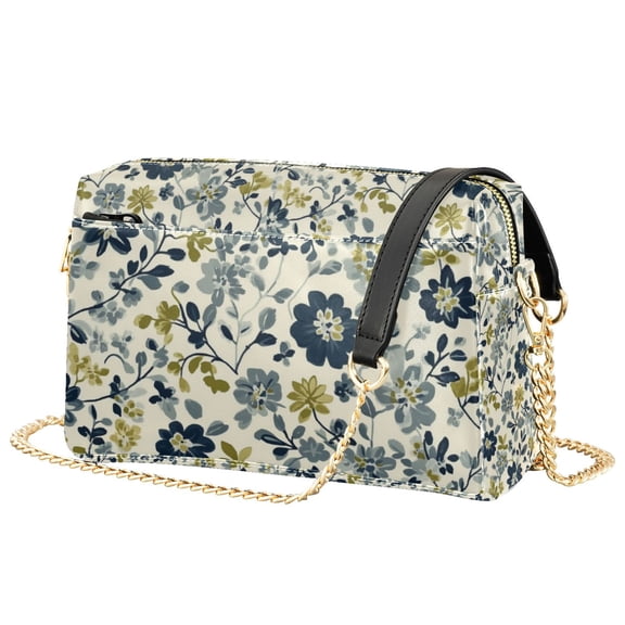 FORMRS Women Crossbody Purse with Chain Strap Vegan Leather Shoulder Handbag, Light Floral