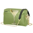 thumbnail image 1 of FORMRS Women Crossbody Purse with Chain Strap Vegan Leather Shoulder Handbag, Martini with Olive, 1 of 7