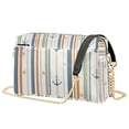 thumbnail image 1 of FORMRS Women Crossbody Purse with Chain Strap Vegan Leather Shoulder Handbag, Nautical Pattern, 1 of 7