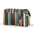 thumbnail image 1 of FORMRS Women Crossbody Purse with Chain Strap Vegan Leather Shoulder Handbag, Navy Blue Stripes, 1 of 7