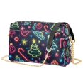 thumbnail image 1 of FORMRS Women Crossbody Purse with Chain Strap Vegan Leather Shoulder Handbag, Neon Christmas, 1 of 7