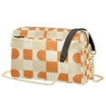 thumbnail image 1 of FORMRS Women Crossbody Purse with Chain Strap Vegan Leather Shoulder Handbag, Orange Checkered Pattern, 1 of 7