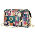 thumbnail image 1 of FORMRS Women Crossbody Purse with Chain Strap Vegan Leather Shoulder Handbag, Orange Geometric, 1 of 7