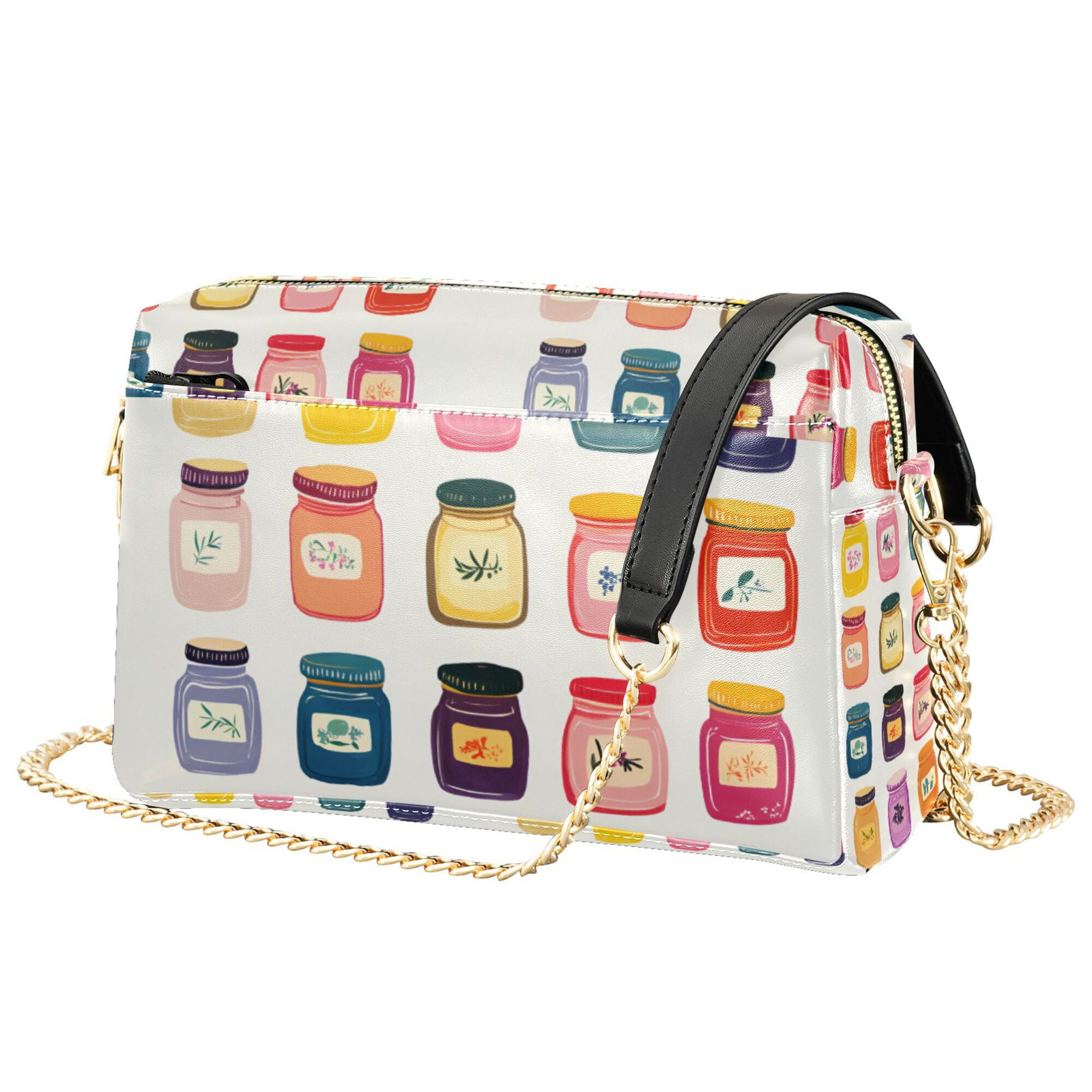 Myra Bag Azure Upcycled Canvas & Cowhide Leather Shoulder