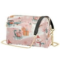 thumbnail image 1 of FORMRS Women Crossbody Purse with Chain Strap Vegan Leather Shoulder Handbag, Pink Christmas Snowman, 1 of 7