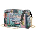 thumbnail image 1 of FORMRS Women Crossbody Purse with Chain Strap Vegan Leather Shoulder Handbag, Pink Door, 1 of 7