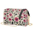 thumbnail image 1 of FORMRS Women Crossbody Purse with Chain Strap Vegan Leather Shoulder Handbag, Pink Flowers, 1 of 7