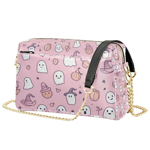 FORMRS Women Crossbody Purse with Chain Strap Vegan Leather Shoulder Handbag, Pink Halloween