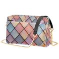 thumbnail image 1 of FORMRS Women Crossbody Purse with Chain Strap Vegan Leather Shoulder Handbag, Pink Shimmering Pattern, 1 of 7