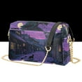 thumbnail image 1 of FORMRS Women Crossbody Purse with Chain Strap Vegan Leather Shoulder Handbag, Purple Street, 1 of 7