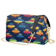 thumbnail image 1 of FORMRS Women Crossbody Purse with Chain Strap Vegan Leather Shoulder Handbag, Rainbow Space Cat, 1 of 7