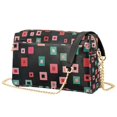 thumbnail image 1 of FORMRS Women Crossbody Purse with Chain Strap Vegan Leather Shoulder Handbag, Red Block Pattern, 1 of 7