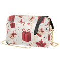 thumbnail image 1 of FORMRS Women Crossbody Purse with Chain Strap Vegan Leather Shoulder Handbag, Red Christmas Gift Pattern, 1 of 7