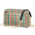 thumbnail image 1 of FORMRS Women Crossbody Purse with Chain Strap Vegan Leather Shoulder Handbag, Red Green Tartan Pattern, 1 of 7