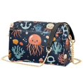 thumbnail image 1 of FORMRS Women Crossbody Purse with Chain Strap Vegan Leather Shoulder Handbag, Red Jellyfish, 1 of 7