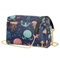 thumbnail image 1 of FORMRS Women Crossbody Purse with Chain Strap Vegan Leather Shoulder Handbag, Red Jellyfish, 1 of 7