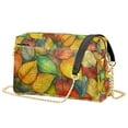 thumbnail image 1 of FORMRS Women Crossbody Purse with Chain Strap Vegan Leather Shoulder Handbag, Retro Autumn Leaves, 1 of 7
