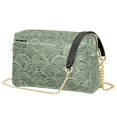 thumbnail image 1 of FORMRS Women Crossbody Purse with Chain Strap Vegan Leather Shoulder Handbag, Retro Green Abstract, 1 of 7