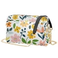 thumbnail image 1 of FORMRS Women Crossbody Purse with Chain Strap Vegan Leather Shoulder Handbag, Retro Yellow Floral, 1 of 7
