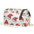 thumbnail image 1 of FORMRS Women Crossbody Purse with Chain Strap Vegan Leather Shoulder Handbag, Santa Hats Pattern, 1 of 7