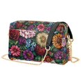 thumbnail image 1 of FORMRS Women Crossbody Purse with Chain Strap Vegan Leather Shoulder Handbag, Vibrant Flowers Pattern, 1 of 7