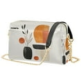 thumbnail image 1 of FORMRS Women Crossbody Purse with Chain Strap Vegan Leather Shoulder Handbag, White Abstract Shapes, 1 of 7