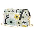 thumbnail image 1 of FORMRS Women Crossbody Purse with Chain Strap Vegan Leather Shoulder Handbag, White Flower, 1 of 7