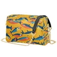 thumbnail image 1 of FORMRS Women Crossbody Purse with Chain Strap Vegan Leather Shoulder Handbag, Yellow Sardines Pattern, 1 of 7