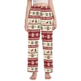 thumbnail image 1 of FORMRS Women's Pajama Pants with Pockets Soft Comfy Loungewear Sleep Bottom, Sizes S-2XL, Beige Christmas Tree Pattern, 1 of 8