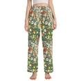 thumbnail image 1 of FORMRS Women's Pajama Pants with Pockets Soft Comfy Loungewear Sleep Bottom, Sizes S-2XL, Beige Floral Garden, 1 of 8