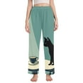 thumbnail image 1 of FORMRS Women's Pajama Pants with Pockets Soft Comfy Loungewear Sleep Bottom, Sizes S-2XL, Black Cat, 1 of 8