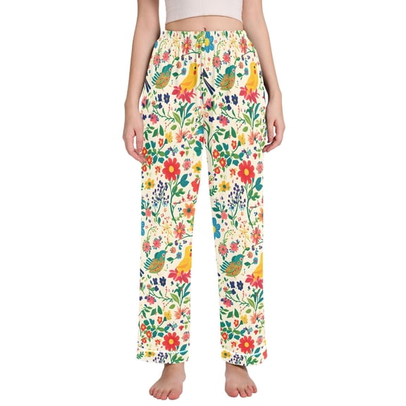 FORMRS Women's Pajama Pants with Pockets Soft Comfy Loungewear Sleep Bottom, Sizes S-2XL, Cartoon Animals