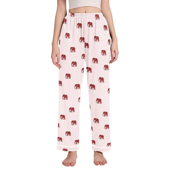 FORMRS Women's Pajama Pants with Pockets Soft Comfy Loungewear Sleep Bottom, Sizes S-2XL, Cartoon Elephant Pattern