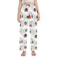 thumbnail image 1 of FORMRS Women's Pajama Pants with Pockets Soft Comfy Loungewear Sleep Bottom, Sizes S-2XL, Cartoon Red Houses, 1 of 8