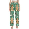 thumbnail image 1 of FORMRS Women's Pajama Pants with Pockets Soft Comfy Loungewear Sleep Bottom, Sizes S-2XL, Christmas Gingerbread, 1 of 8