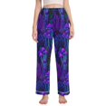 thumbnail image 1 of FORMRS Women's Pajama Pants with Pockets Soft Comfy Loungewear Sleep Bottom, Sizes S-2XL, Dark Mushrooms Pattern, 1 of 8