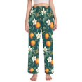 thumbnail image 1 of FORMRS Women's Pajama Pants with Pockets Soft Comfy Loungewear Sleep Bottom, Sizes S-2XL, Floral Orange Pattern, 1 of 8