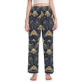 thumbnail image 1 of FORMRS Women's Pajama Pants with Pockets Soft Comfy Loungewear Sleep Bottom, Sizes S-2XL, Gold Art Pattern, 1 of 8