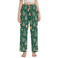 thumbnail image 1 of FORMRS Women's Pajama Pants with Pockets Soft Comfy Loungewear Sleep Bottom, Sizes S-2XL, Green Christmas Gingerbread, 1 of 8
